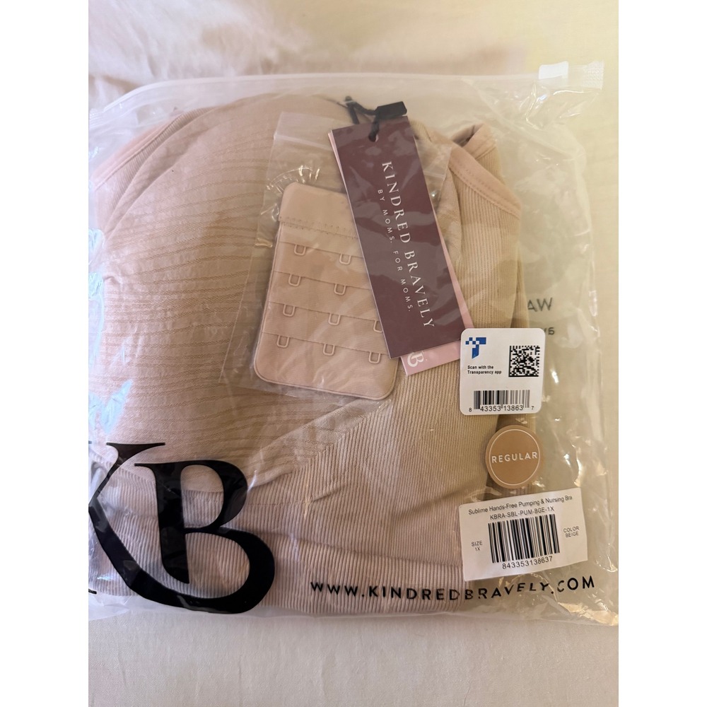 Kindred Bravely Sublime Pumping & Nursing Bra Women 1X Beige Regular Hands-Free